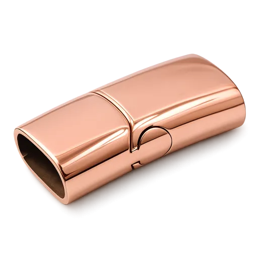 Magnetverschluss Edelstahl für Schnüre 2 x Ø 6,0 mm • Rosé glänzend