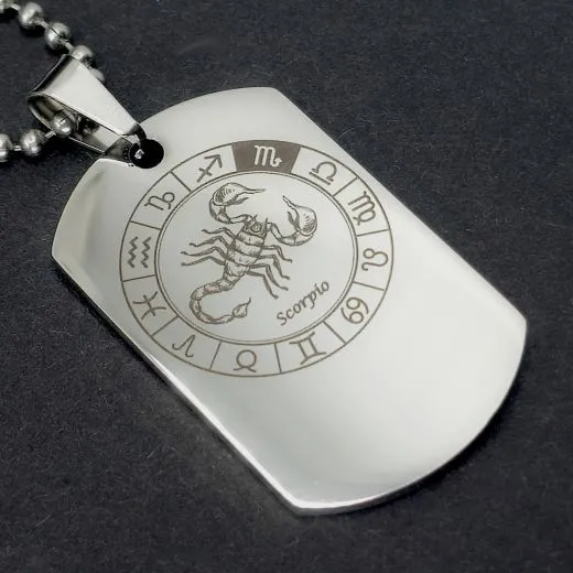 Anhänger Rohling Edelstahl Dog Tag 24x40 mm • Personalisierbar, Farbton Silber