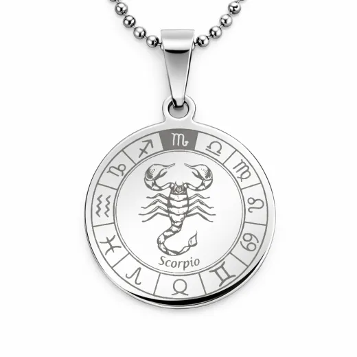 Anhänger Rohling Edelstahl Rund 25 mm • Personalisierbar, Farbton Silber