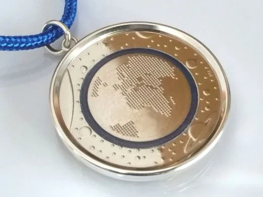 Münzfassung Ø 27,25 x 2,1 mm aus Silber 925 für Münzen - 5 Euro BRD Klimazonen / Insektenwelt