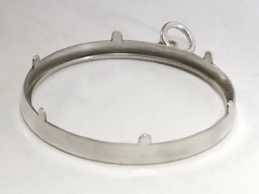 Münzfassung Ø 27,25 x 2,1 mm aus Silber 925 für Münzen - 5 Euro BRD Klimazonen / Insektenwelt