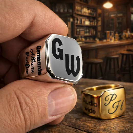 Siegelring aus Edelstahl mit Gravur – Persönlich. Zeitlos. Stilvoll. In Silber, Schwarz & Gold.