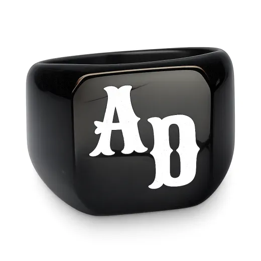 Siegelring Edelstahl mit Monogramm Lasergravur 16x16 mm • Personalisierbar