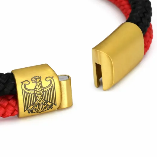 Segeltau Armband DEUTSCHLAND Adler 2 x Ø 6 mm mit Edelstahl Magnetverschluss • Personalisierbar