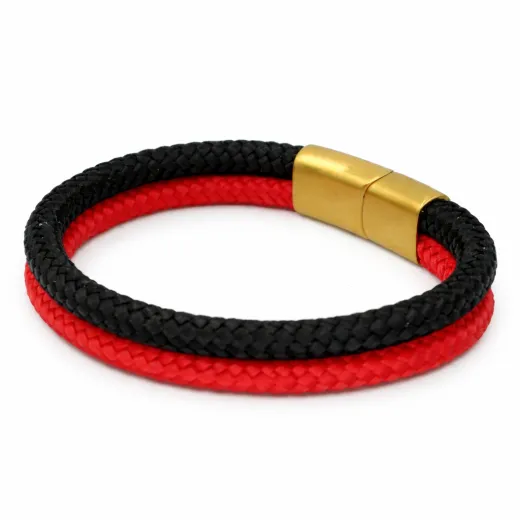 Segeltau Armband DEUTSCHLAND Adler 2 x Ø 6 mm mit Edelstahl Magnetverschluss • Personalisierbar