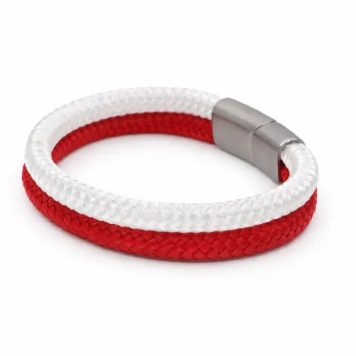 Segeltau Armband KANADA Ahornblatt 2 x Ø 6 mm mit Edelstahl Magnetverschluss • Personalisierbar