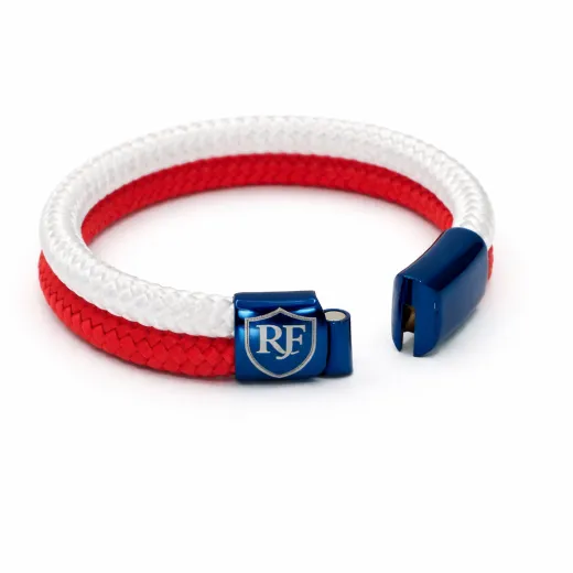 Segeltau Armband FRANKREICH RF 2 x Ø 6 mm mit Edelstahl Magnetverschluss • Personalisierbar