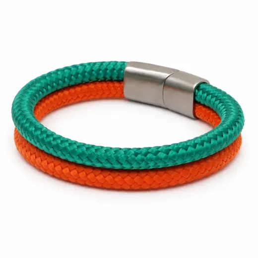 Segeltau Armband IRLAND Harfe 2 x Ø 6 mm mit Edelstahl Magnetverschluss • Personalisierbar