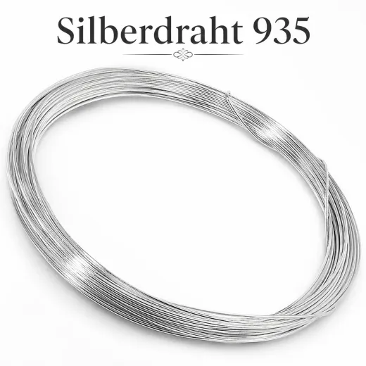 Silberdraht 935 Silber - Rund Ø 0,25 mm - 1 Meter