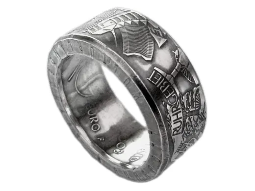 Münzring 10 Euro 2003 Ruhrgebiet Silber 925er Größe 56 bis 74