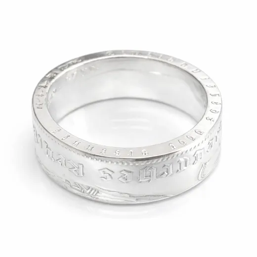 Münzring Deutsches Reich 5 Reichsmark Adler 1936-39 Silber 900er Größe 52 bis 72 • Finish Silber