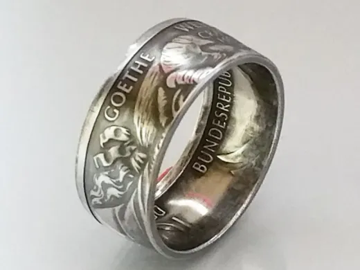 Münzring 10 Mark 1999 Weimar Kulturstadt Goethe Silber 925er Größe 56 bis 72