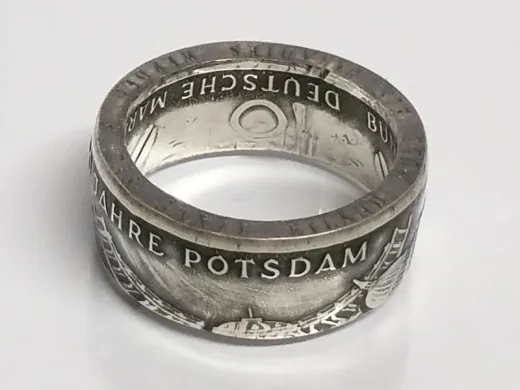 Münzring 10 Mark 1993 1000 Jahre Potsdam Silber 625er Größe 56 bis 72