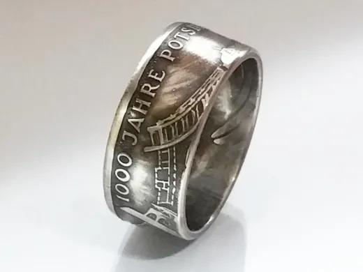 Münzring 10 Mark 1993 1000 Jahre Potsdam Silber 625er Größe 56 bis 72