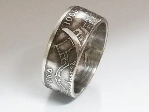 Münzring 10 Mark 1993 1000 Jahre Potsdam Silber 625er Größe 56 bis 72