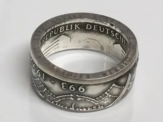Münzring 10 Mark 1993 1000 Jahre Potsdam Silber 625er Größe 56 bis 72