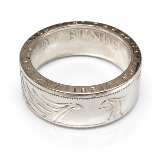 Münzring BRD 5 Mark Silberadler Silber 625er Größe 52 bis 72 • Finish Silber