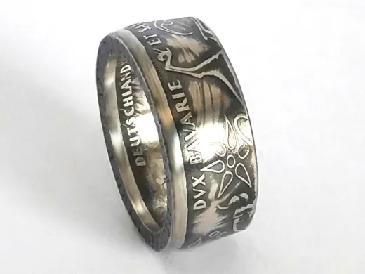 Münzring BRD 10 Mark 1995 Heinrich der Löwe Silber 625er Größe 56 bis 72