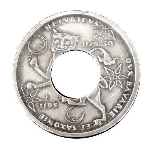 Münzring BRD 10 Mark 1995 Heinrich der Löwe Silber 625er Größe 56 bis 72