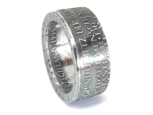 Münzring 10 Mark 1999 50 Jahre Grundgesetz Silber 925er Größe 56 bis 72