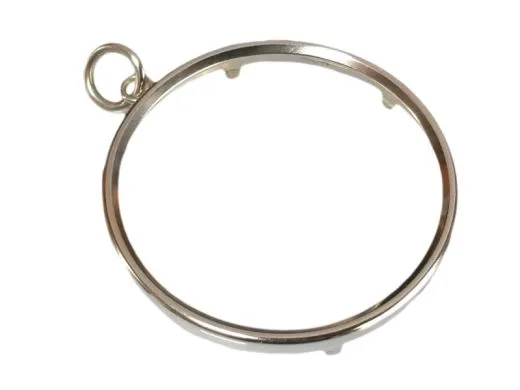 Münzfassung Ø 24,0 x 2,0 mm aus Silber 925 für Münzen - 1 Mark Kaiserreich 1873 - 1916