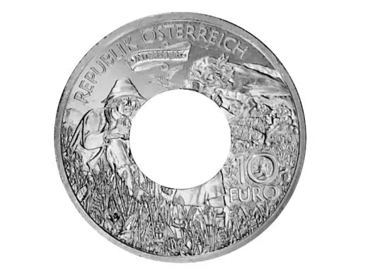 Münzring Österreich 10 Euro 2010 Kaiser Karl Untersberg Silber 925er Gr. 56 bis 74