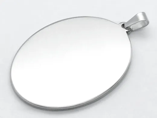 Anhänger Rohling Edelstahl Oval / Innen 30x40 mm