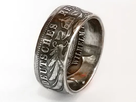 Münzring 3 Mark Kaiserreich Wilhelm II Preußen Silber 900er