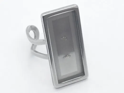 Ringrohlinge Edelstahl Rechteck / Innen 10,2x25,3 mm