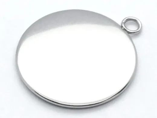 Anhänger Rohling Edelstahl Rund / Innen Ø 25 mm