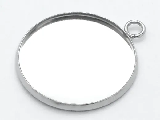 Anhänger Rohling Edelstahl Rund / Innen Ø 20 mm