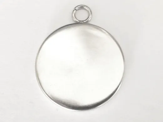 Anhänger Rohling Edelstahl Rund / Innen Ø 20 mm