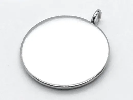 Anhänger Rohling Edelstahl Rund / Innen Ø 18 mm