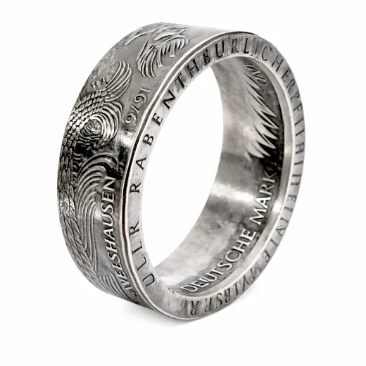 Münzring BRD 5 Mark 1976 Grimmelshausen Silber 625er Größe 54 bis 72