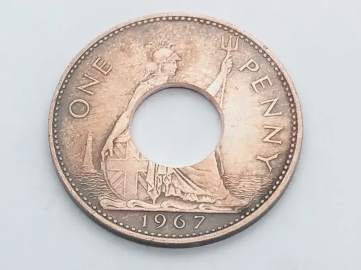 Münzring Großbritannien 1962 mit Edelstahlkern Größe 62