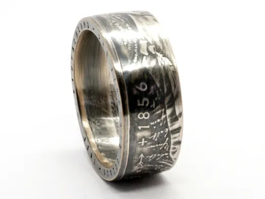 Münzring BRD 10 Mark 1997 Heinrich Heine Silber 625er Größe 56 bis 72