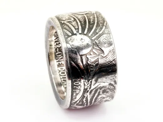 Münzring USA Silver Eagle Feinsilber 999er Größe 66 bis 76