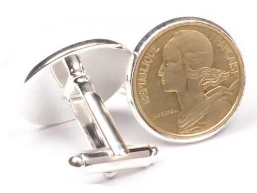 Manschettenknöpfe 10 Centimes Frankreich Ø 22mm