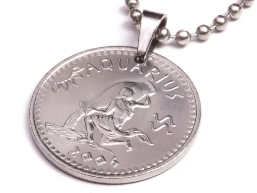 Anhänger Sternzeichen Wassermann Münze 10 Schilling Somaliland Ø 25 mm