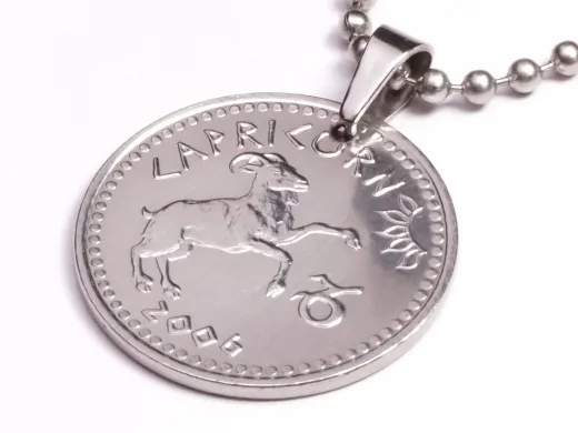 Anhänger Sternzeichen Steinbock Münze 10 Schilling Somaliland Ø 25 mm