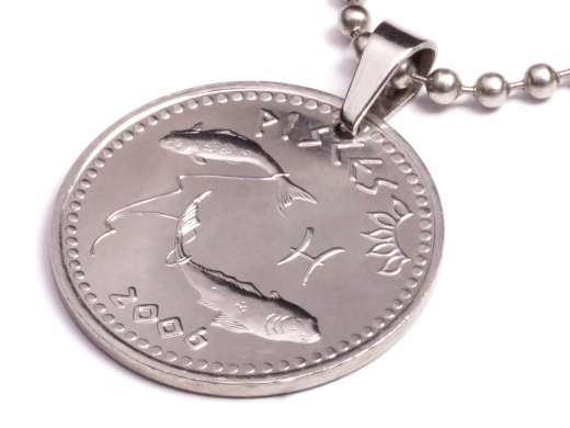 Anhänger Sternzeichen Fische Münze 10 Schilling Somaliland Ø 25 mm