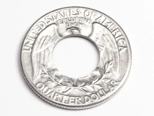 Münzring USA 1/4 Dollar Quarter Silber 900er Größe 46 bis 66