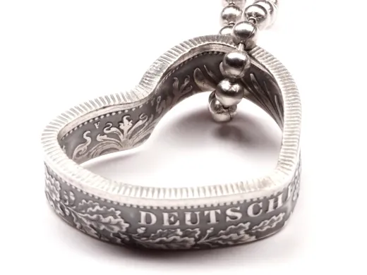 Herz Anhänger 1 Mark Kaiserreich 1891-1916 Silber 900er