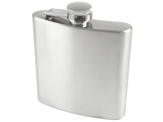 Flachmann Edelstahl gebürstet 180ml