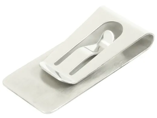 Geldscheinklammer Edelstahl mit Monogramm Lasergravur