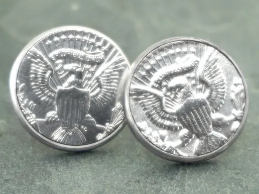 Ohrstecker 1/2 Dollar Staatssiegel USA aus Edelstahl Ø 19,8mm