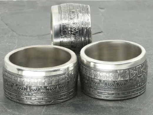 Münzring Azteken Kalender 1 OZ Kupfer versilbert Größe 58 bis 72