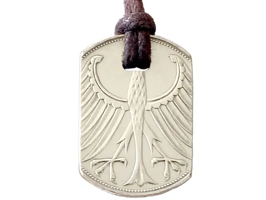 Anhänger Dog Tag 5 DM - Anker - mit Inlay und Baumwollband