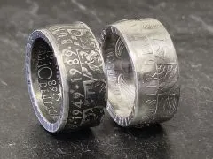 Münzring BRD 10 Mark 1989 40 Jahre BRD Silber 625er Größe 56 bis 72