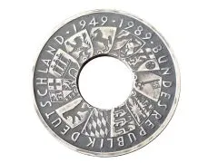 Münzring BRD 10 Mark 1989 40 Jahre BRD Silber 625er Größe 56 bis 72